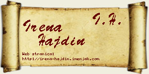 Irena Hajdin vizit kartica
